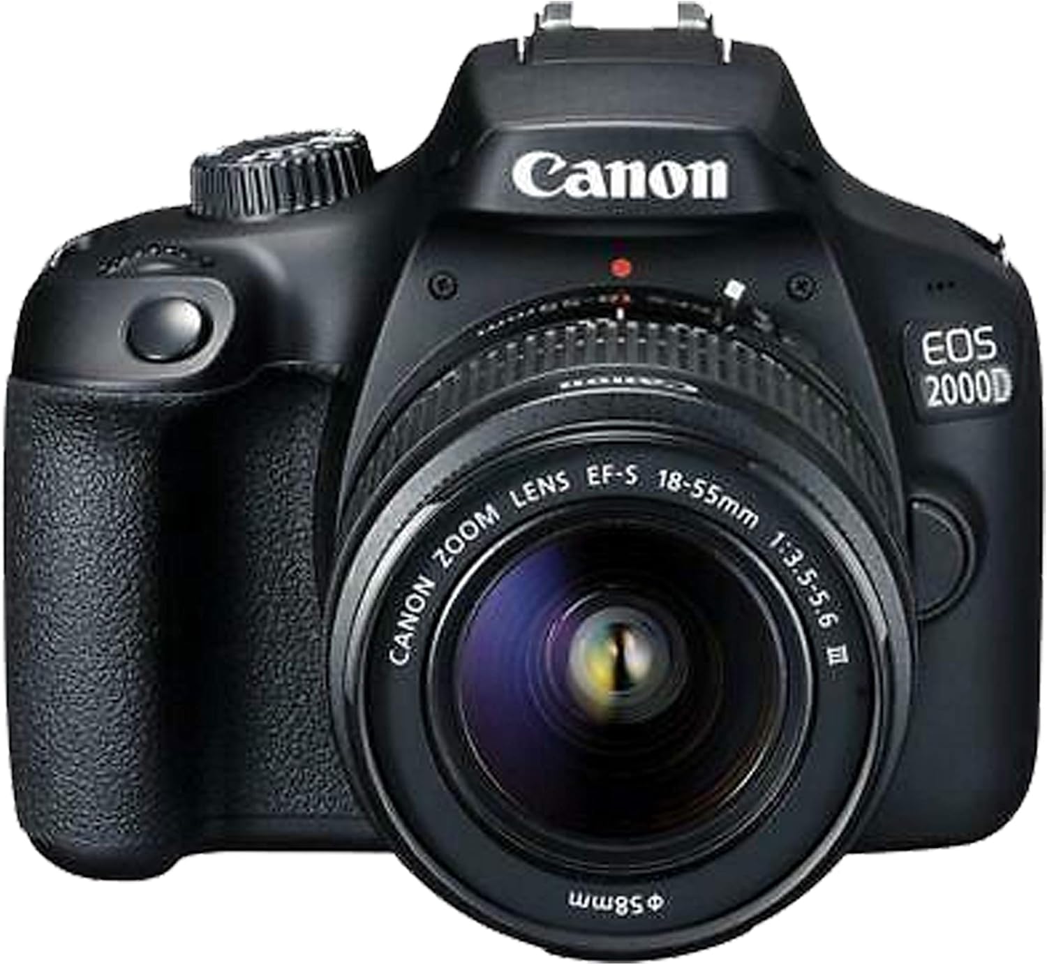 Canon EOS 2000D (Rebel T7) Paquete de cámara réflex digital con lente de 18-55 mm | Wi-Fi incorporado, sensor CMOS de 24.1 MP | Procesador de imagen DIGIC 4+ y videos Full HD + memoria de 64 GB (17