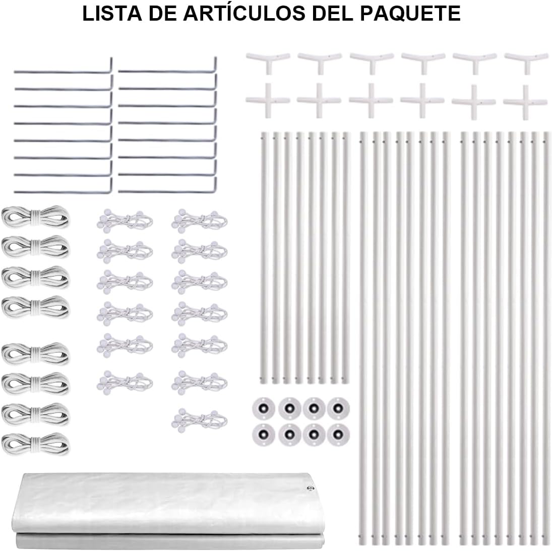 MXLENOBLE Carpa Toldo Plegable 3x3 para Eventos y Exteriores | con Paredes, Reforzado y de Fácil Armado Color Blanco (Toldo-3 * 6)