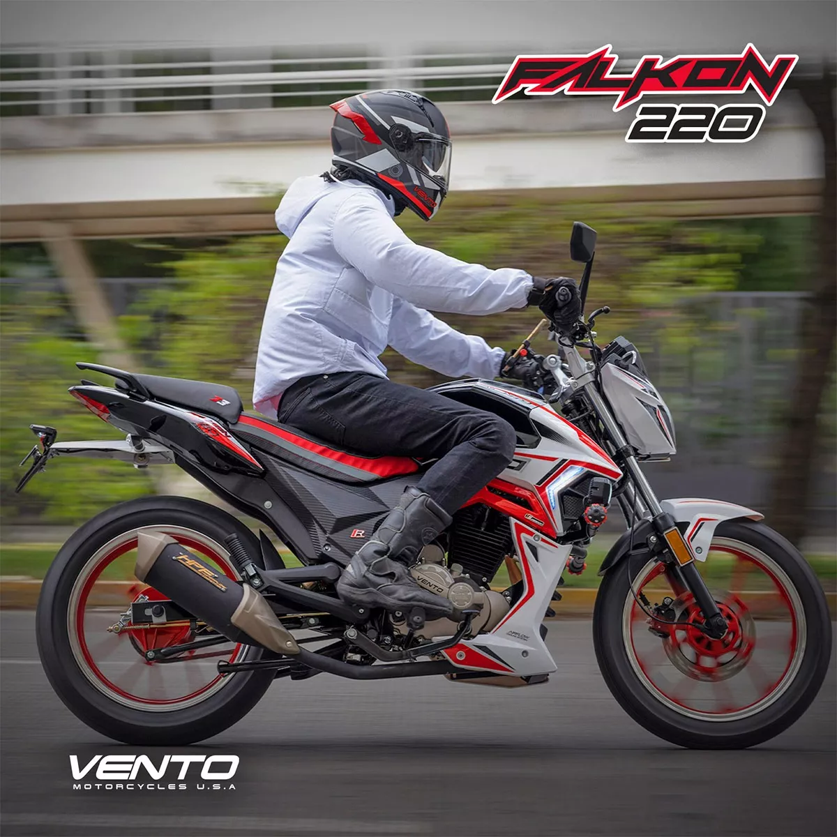 Motocicleta Vento Falkon 220 Blanco 2025