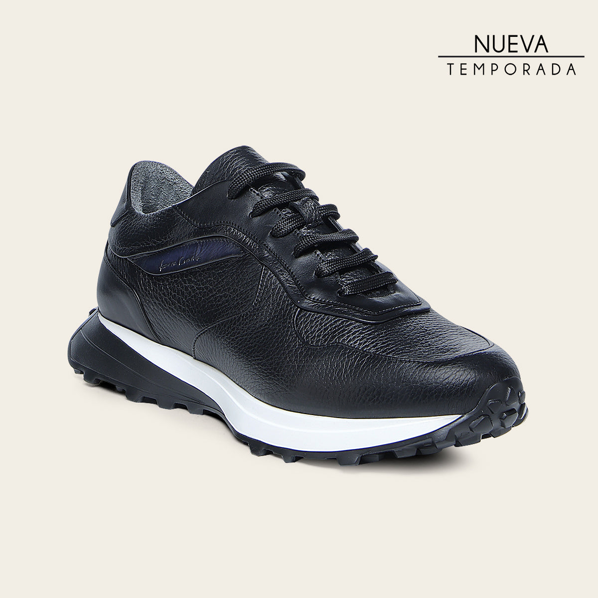 Tenis en piel genuina de venado para caballero