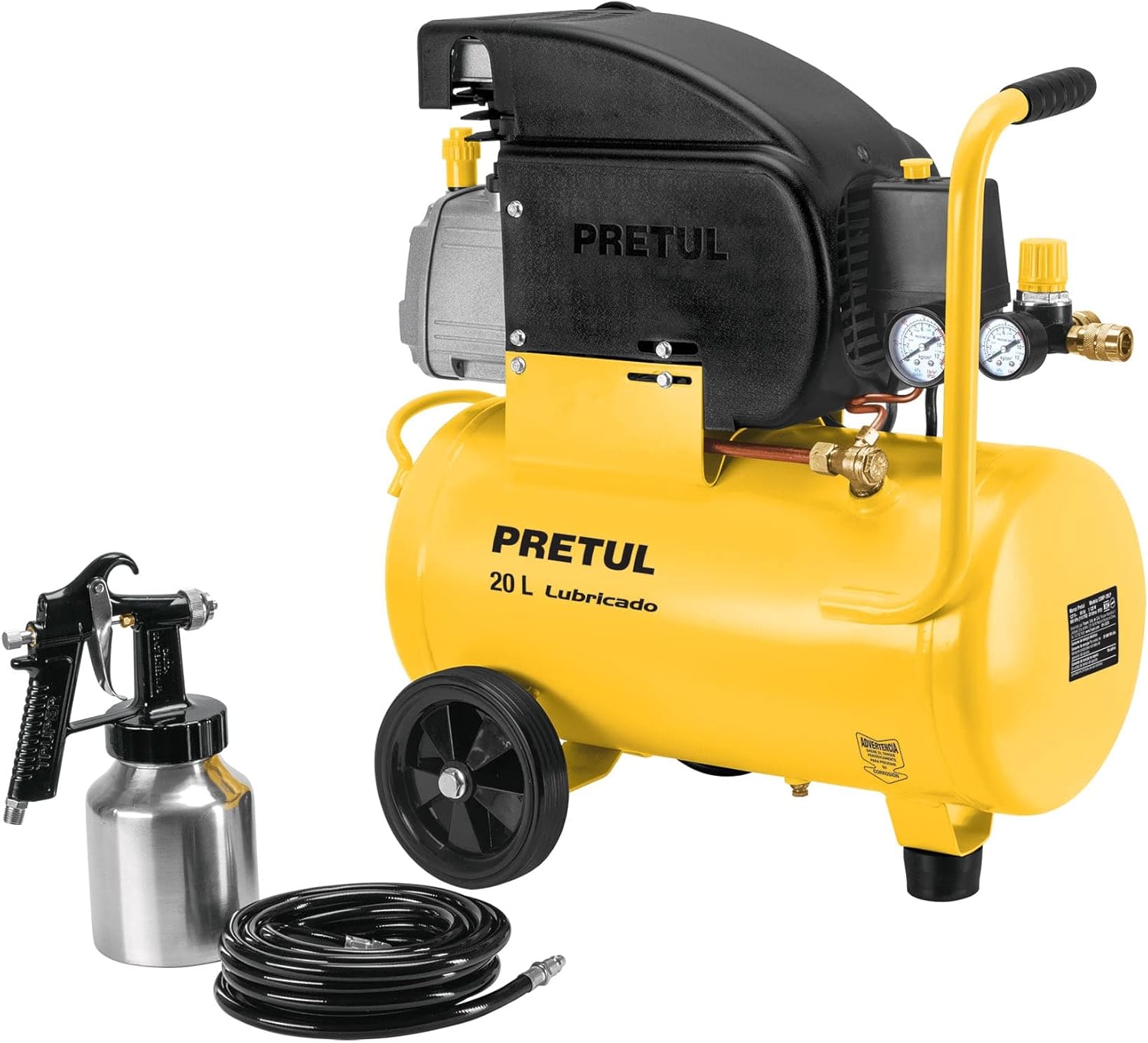 Pretul COMP-KIT20P, Kit compresor 20 L, 2-1/2 HP, manguera PVC y pistola