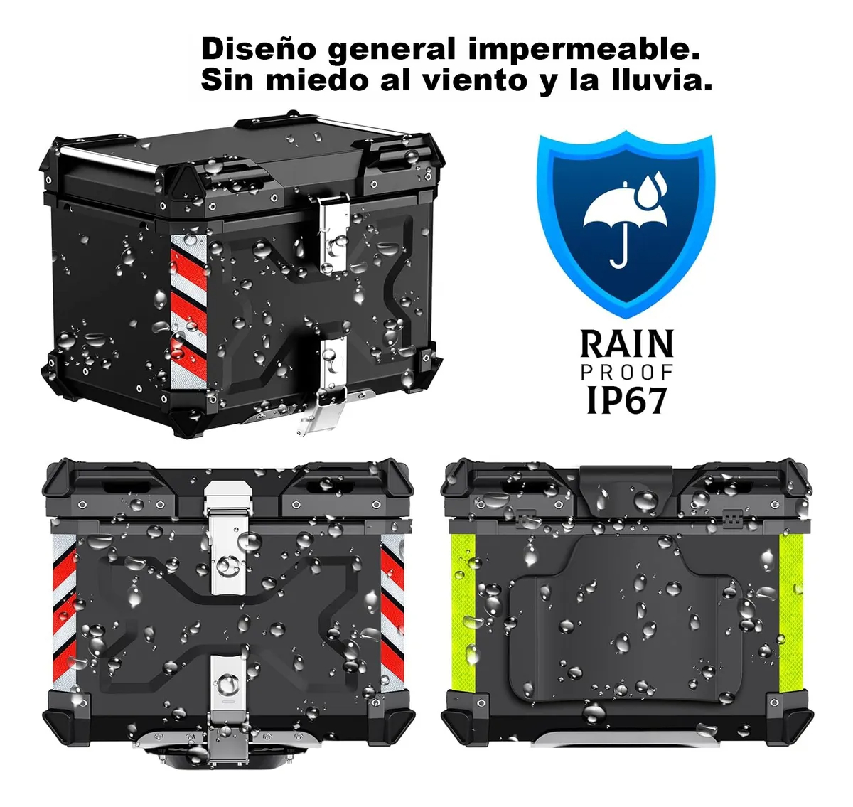 Caja Para Moto Top Case Maletero Todo El Aluminio 45l