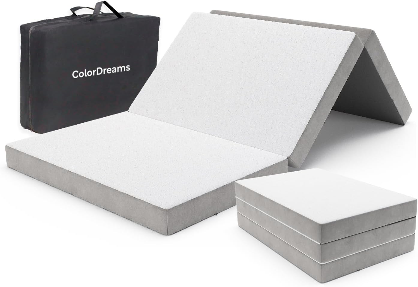COLORDREAMS | Sofá Cama Matrimonial Plegable – Sillón Multifunción 3 En 1 – Relleno De Espuma – Funda Lavable – Hipoalergénico – Gris