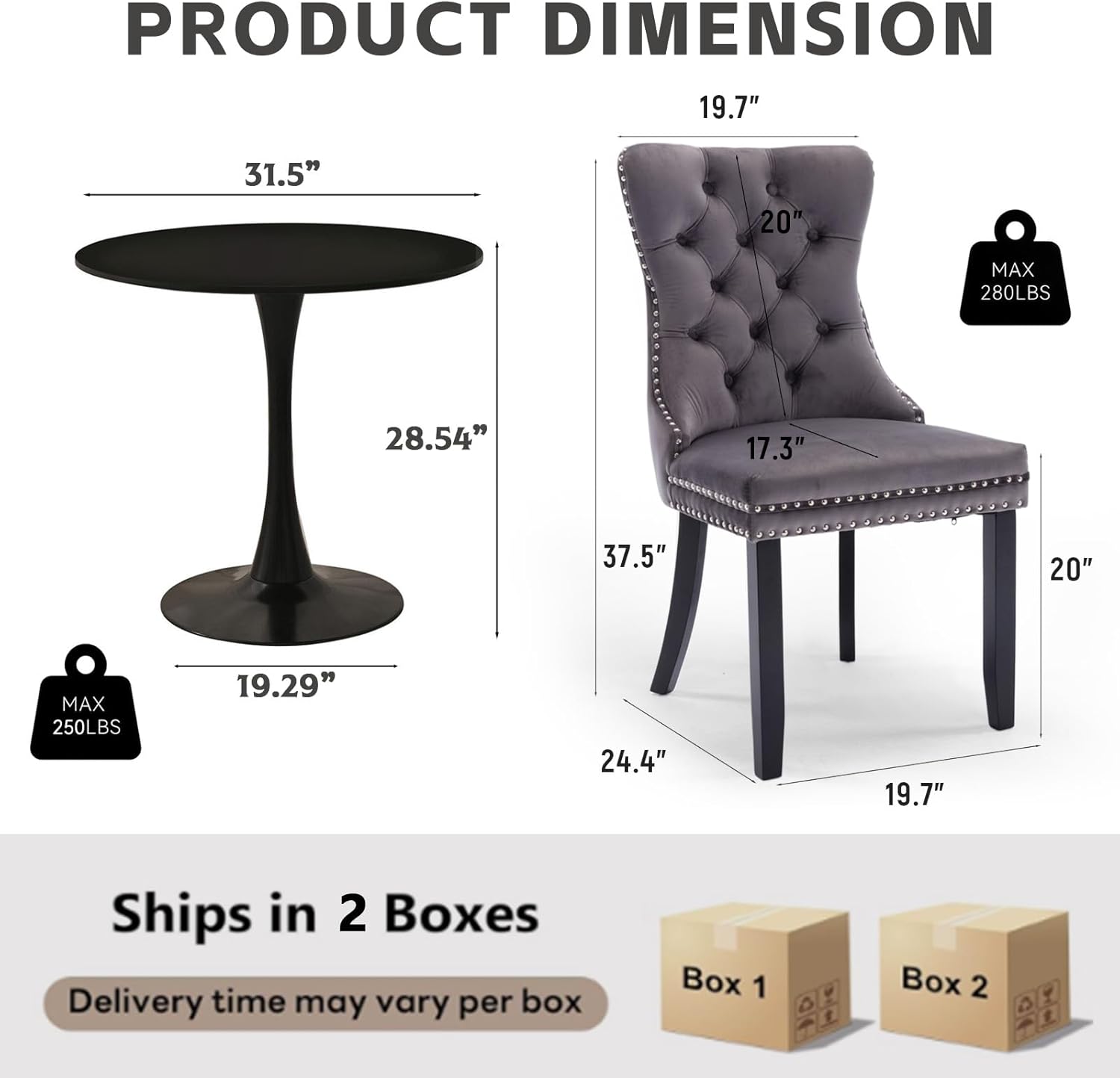 Juego de 6 sillas de comedor tapizadas de piel, estilo moderno, con ribete de cabeza de clavo y pata de madera, anillo de metal para comedor y sala de estar (blanco y negro, juego de 6)