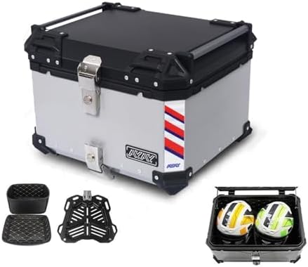 Caja Superior de Aluminio para Maletero de Motocicleta, 25 L, 30 L, 36 L, 45 L, 55 L, 65 L, Caja Superior Universal para Motocicleta, Funda para portaequipajes para Casco, Caja Trasera para