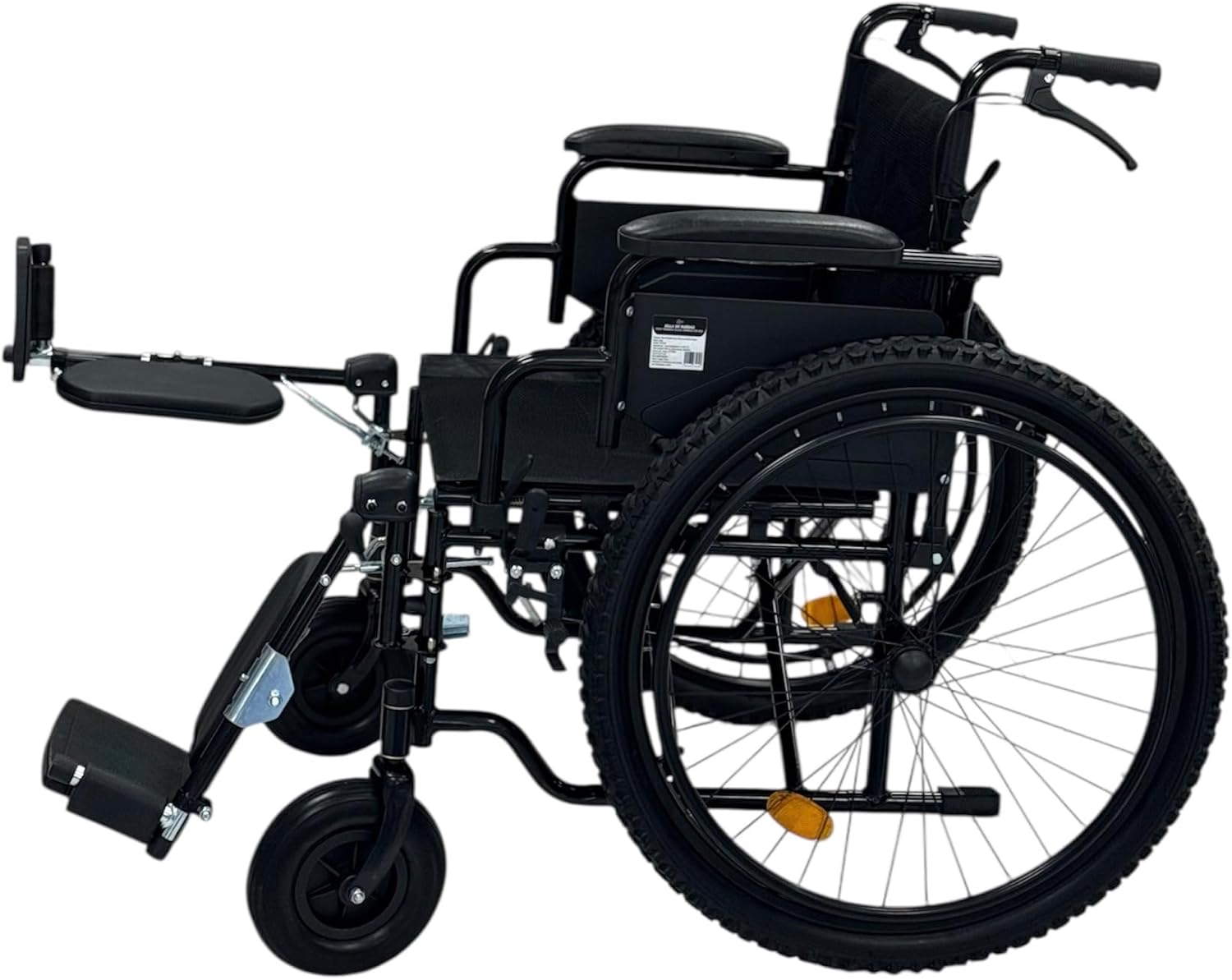 SILLA DE RUEDAS PARA ADULTO TODO TERRENO CON ELEVA PIERNAS DE LUJO DESMONTABLE, NEUMATICA, RESISITENTE PLEGABLE, DESCANSAPIES REMOVIBLES, DESCANSABRAZOS REMOVIBLE, RESPALDO PLEGABLE, ORTOPEDICA STE-909