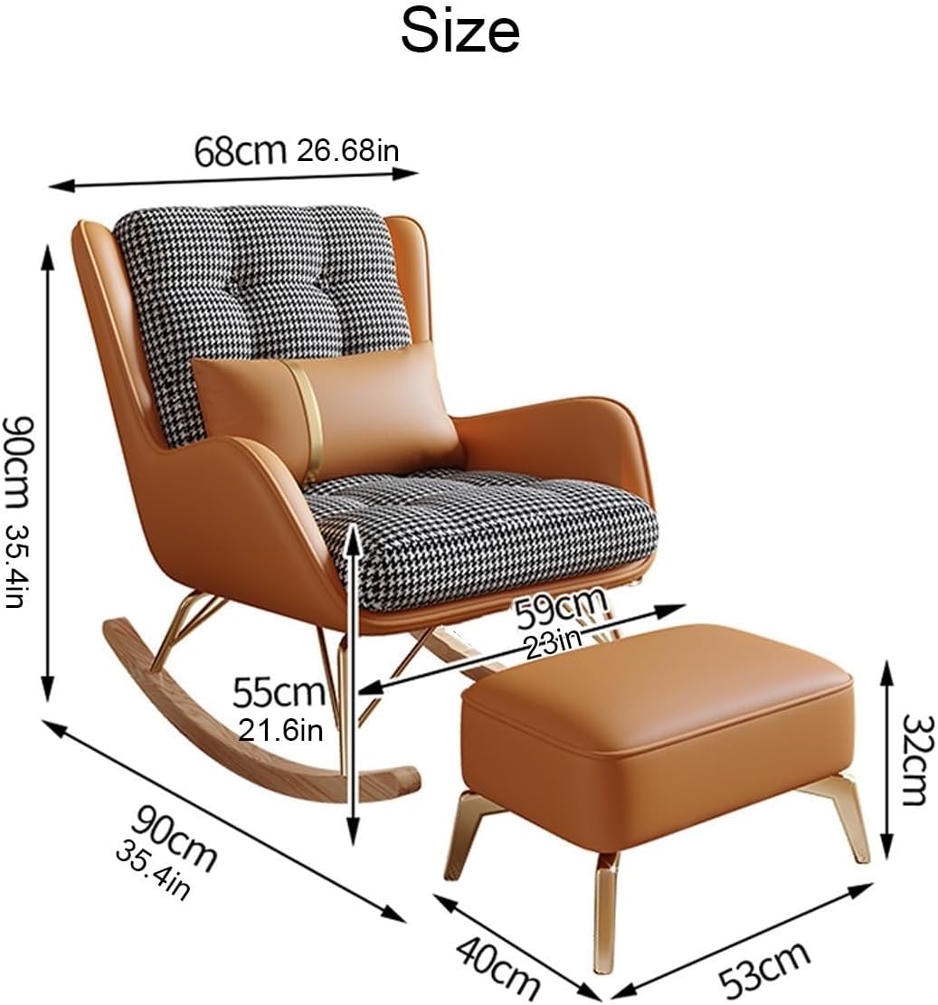 GLOBEXSS Mecedora reclinable para Sala de Estar con reposapiés Respaldo Alto Sillón Decorativo para Adultos Sala de Estar Dormitorio Silla Lateral Lazy Boy para Sala de Estar, Dormitorio, balcón
