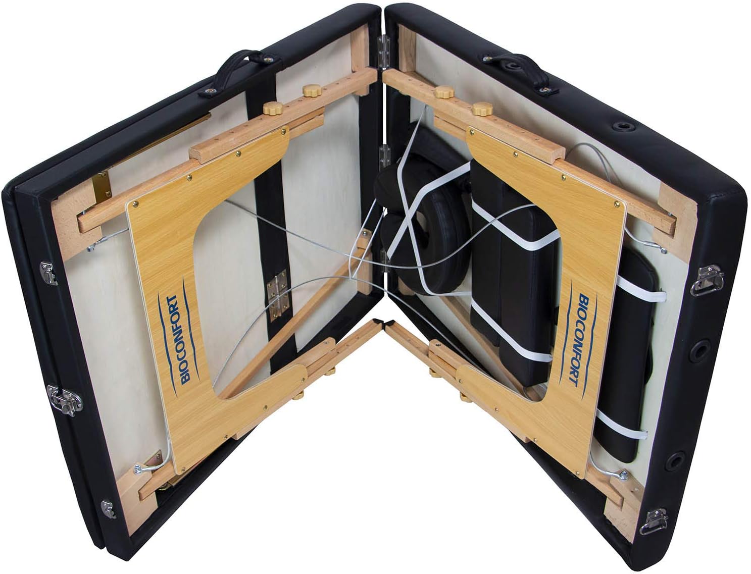 Nanofort Cama Masaje Camilla Aditamento Cojines Bolsa Porta Terapia Fisica Tatto Clinica Spa Premium (Negro)