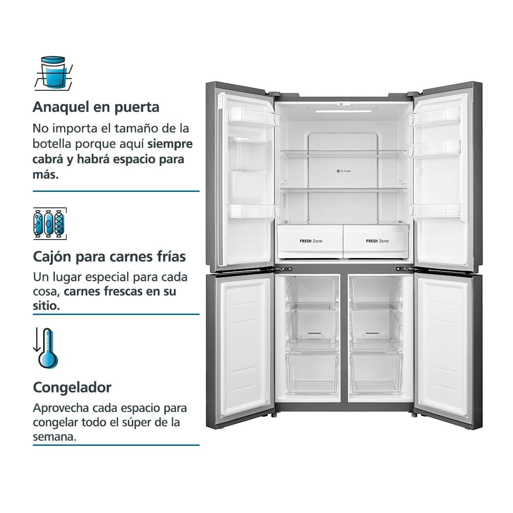 Refrigerador Mabe 17 Pies Side By Side Con Despachador de Agua MTM482SENSS0 Inox