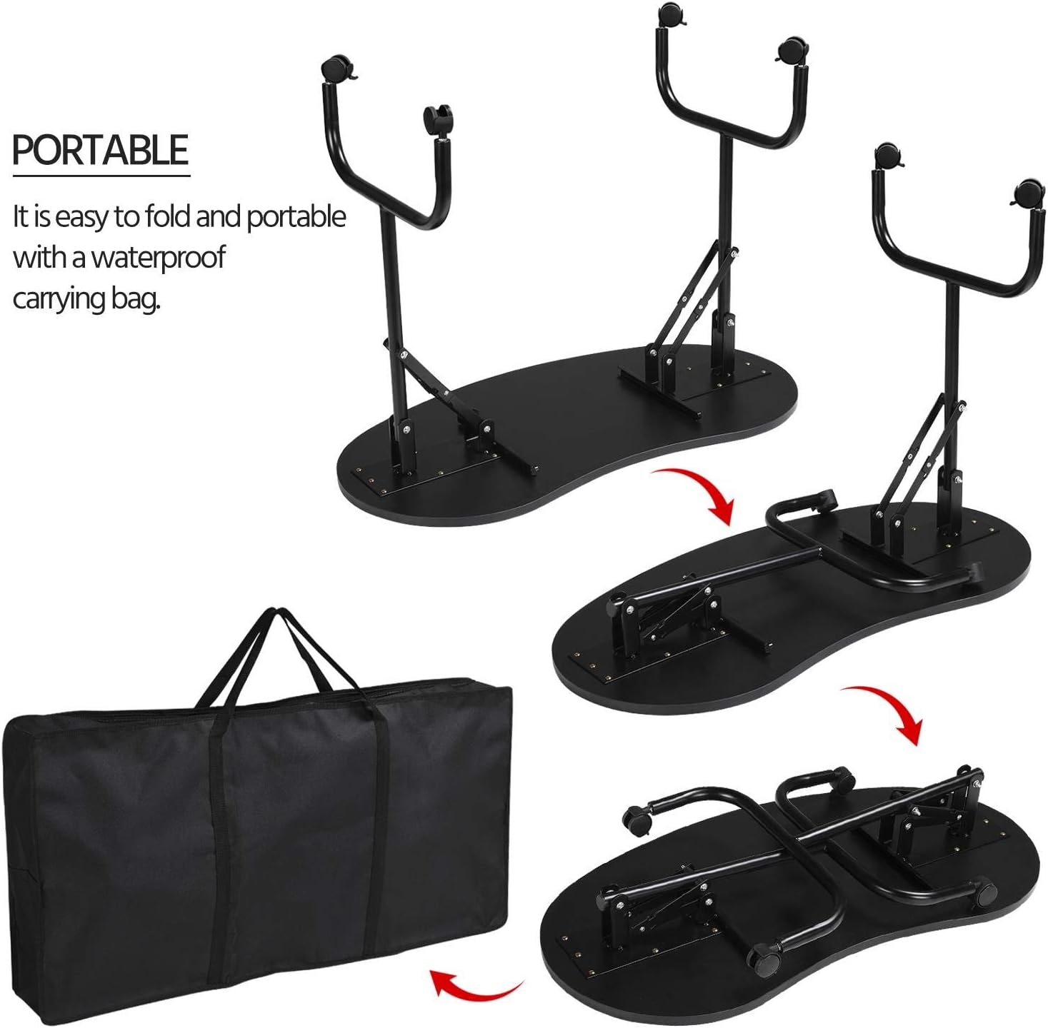 Yaheetech Mesa de manicura portátil y Plegable de 37 Pulgadas, estación de Trabajo con cajón Grande/Almohadilla de muñeca para Cliente, Ruedas controlables/Estuche de Transporte para SPA, salón de
