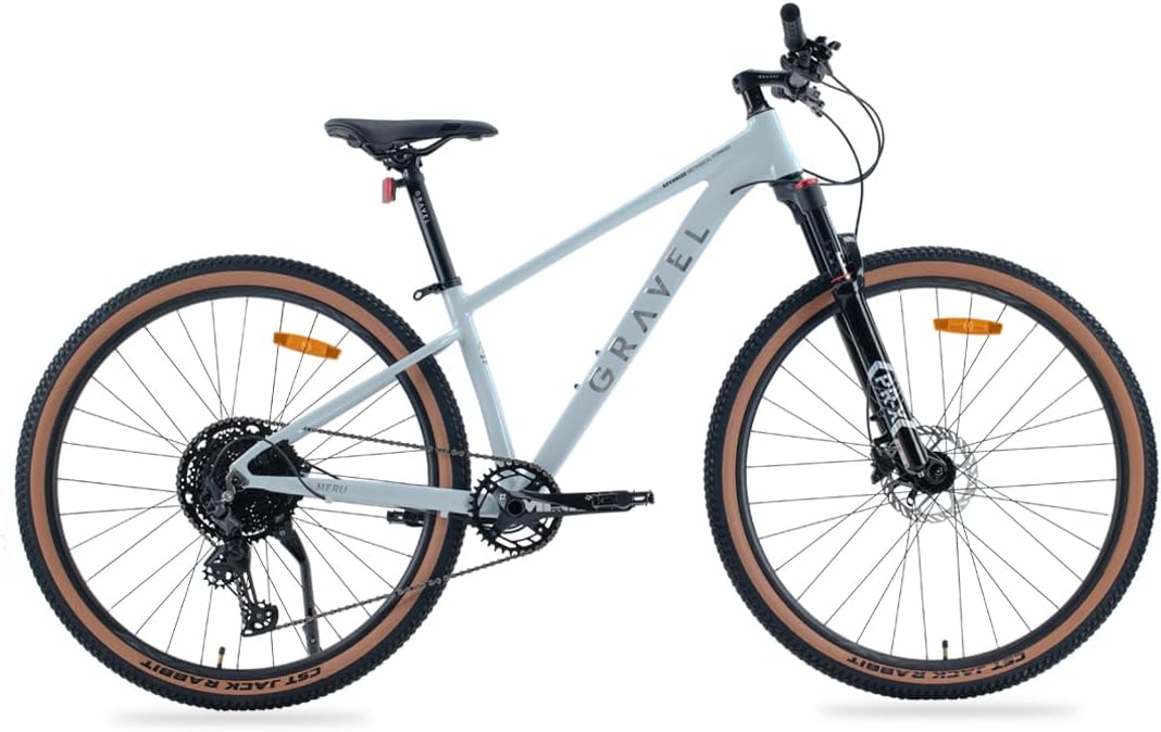 GRAVEL | Bicicleta de Montaña Meru Bicicleta Rodada 29 Blanca | Cuadro Aluminio 6061 | Cambios Shimano DEORE M6100 | Cassette 11-52T 12 Velocidades | Bici con Frenos Hidráulicos Shimano