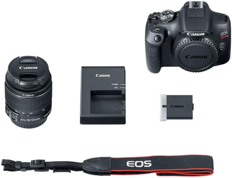 Canon Kit CÃ¡mara EOS Rebel T7 con EF-S 18-55mm + Tripie y Flash de Regalo