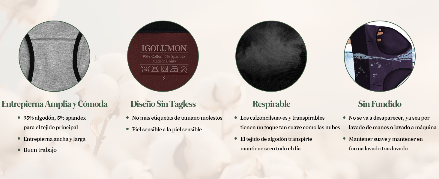 Pantaletas Transpirables para Mujer