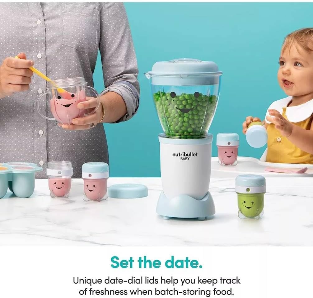 Nutribullet Baby Licuadora, Procesador de Alimentos Bebe Mod. RBNY5010 (Reacondicionado)