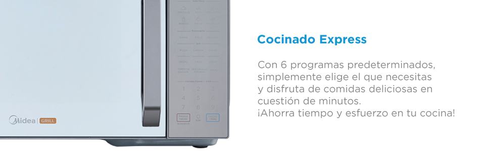 Microondas Midea, Alta calidad, Fácil de usar, Potencia de cocción