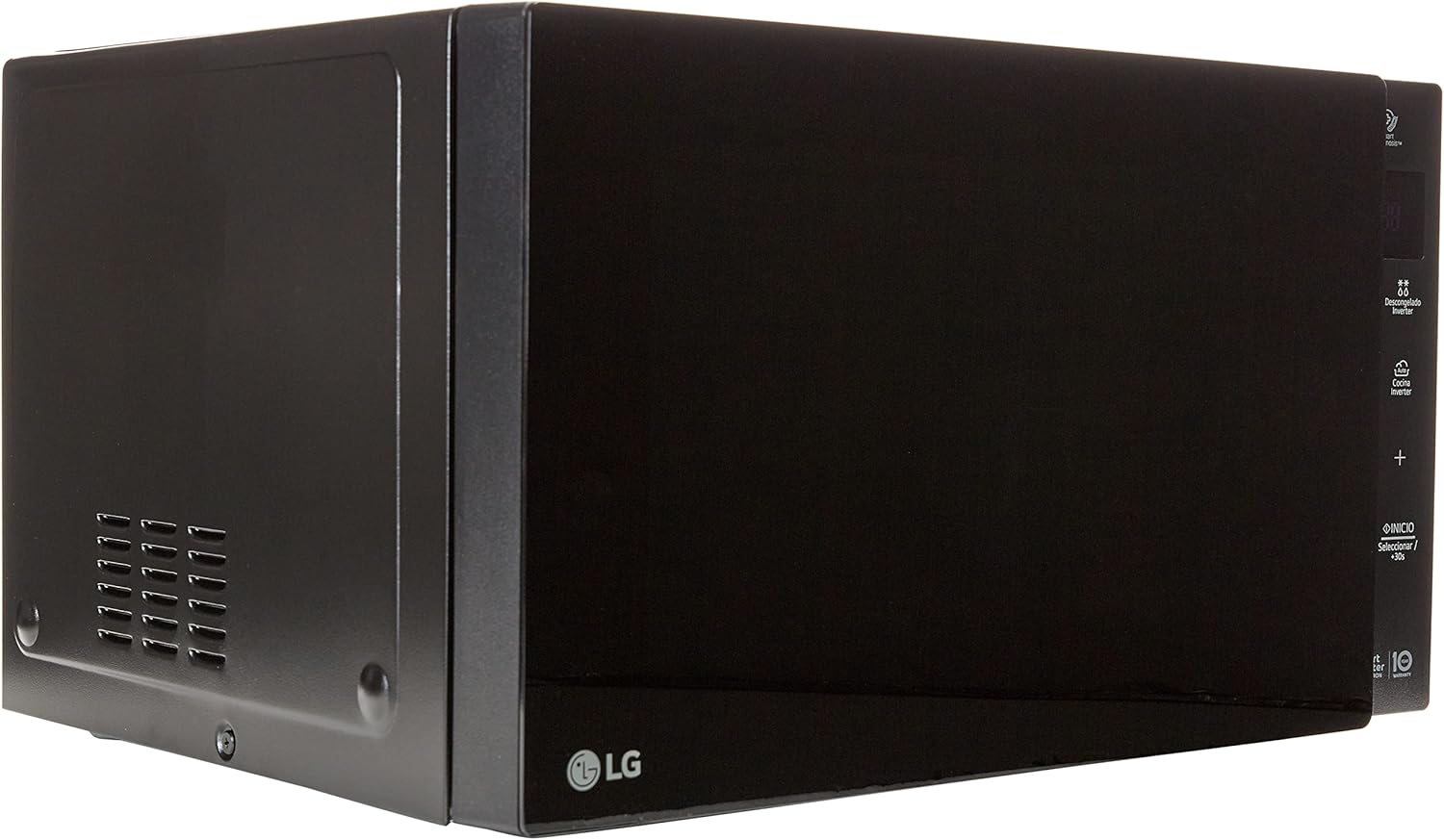 Horno de microondas LG, recubrimiento de facil limpieza, coccion uniforme, anillo giratorio estable, luz LED, Negro, modelo MS1536GIS