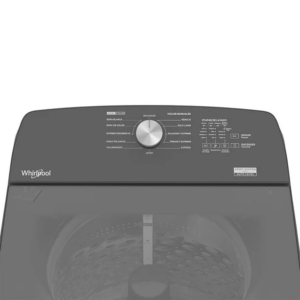 Lavadora Carga Superior 22 kg Xpert System Agitador Gun Metal 8MWTWLA31WJG Whirlpool Lavadora Carga Superior 22 kg Xpert System Agitador Gun Metal 8MWTWLA31WJG