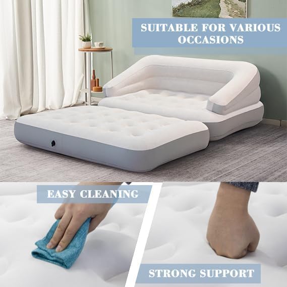 Outraveler - Sofá hinchable para acampar, color gris