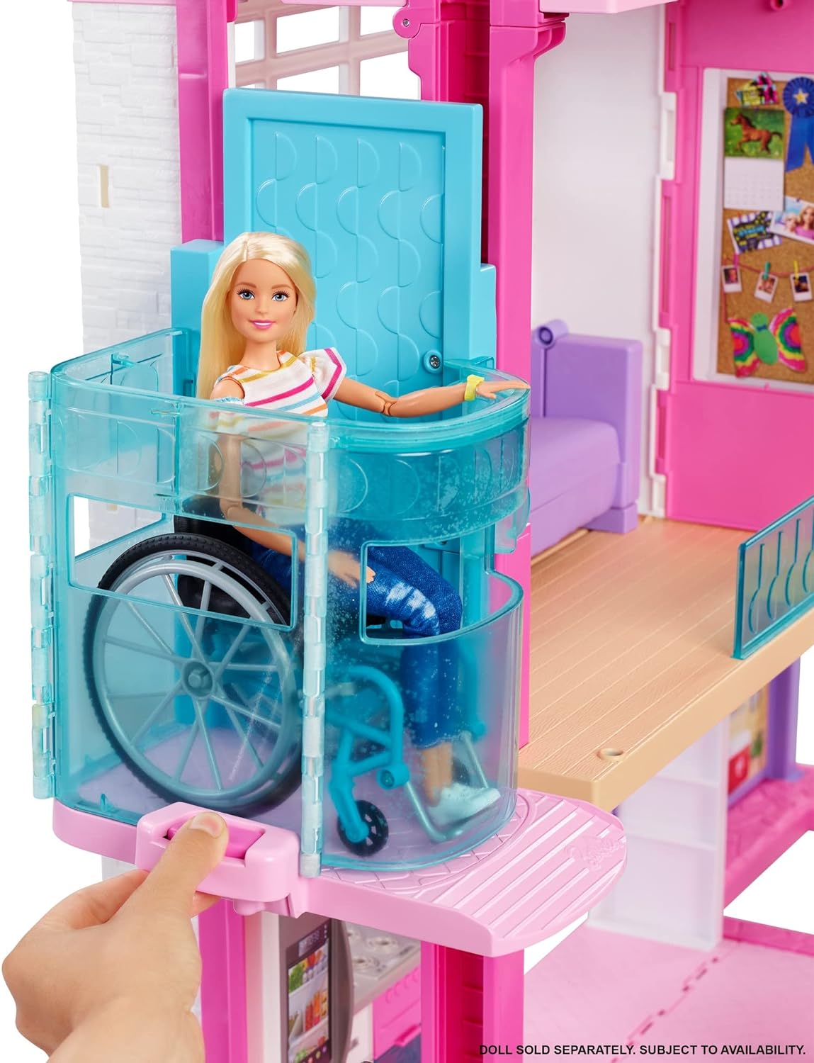 Barbie Estate, Mega Casa de Los Sueños, Casa de Muñecas para niñas de 3 años en adelante, con más de 90 cm de Alto, 8 Habitaciones, Elevador y alberca