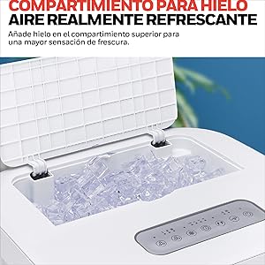 compartimento, hielos, 