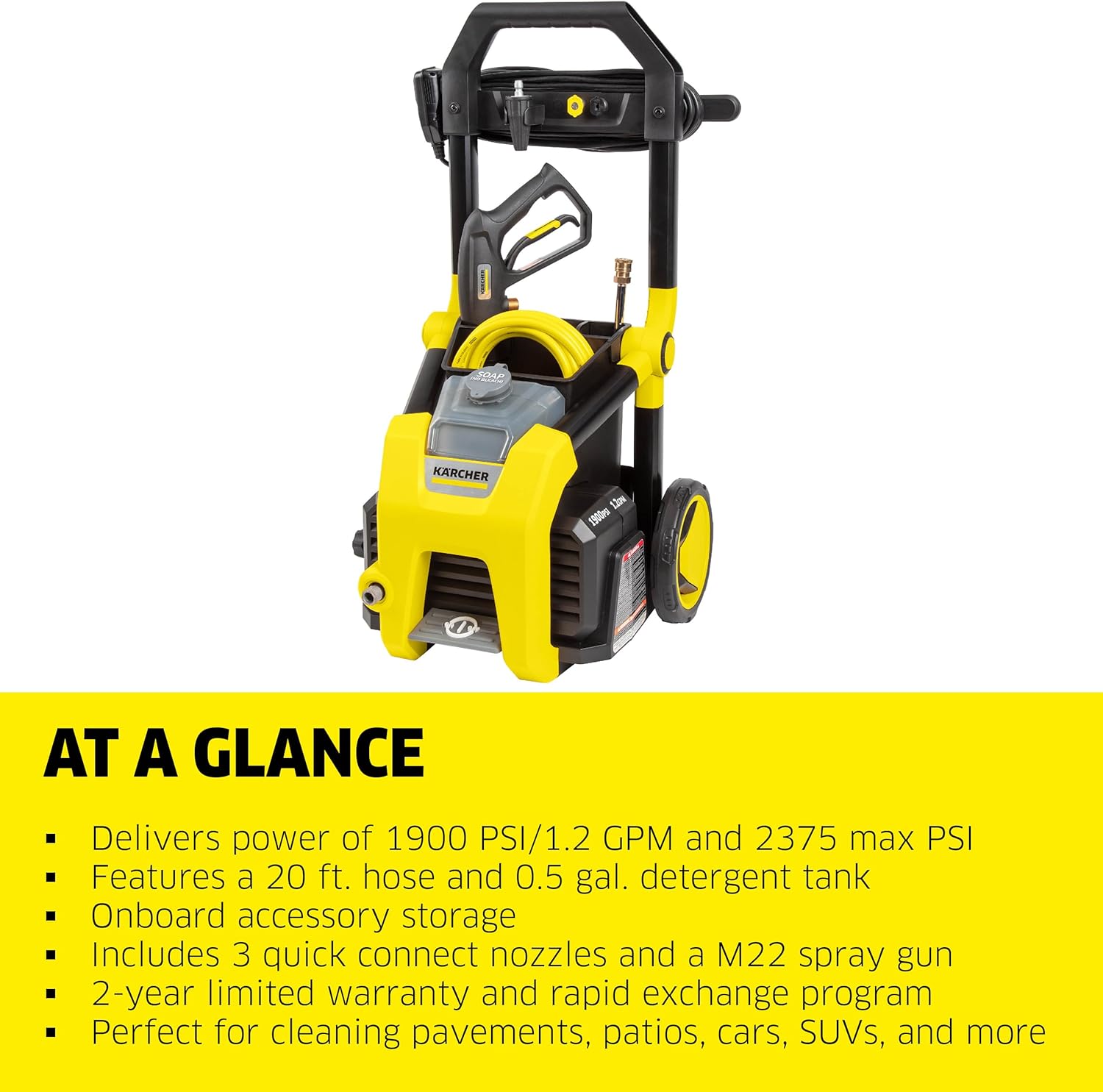 Karcher - Máquina limpiadora eléctrica a presión, K1700, Amarillo