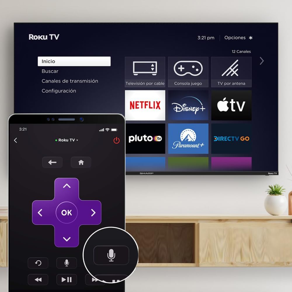 Sharp 4K Smart LED TV de 86" - Roku TV con WiFi