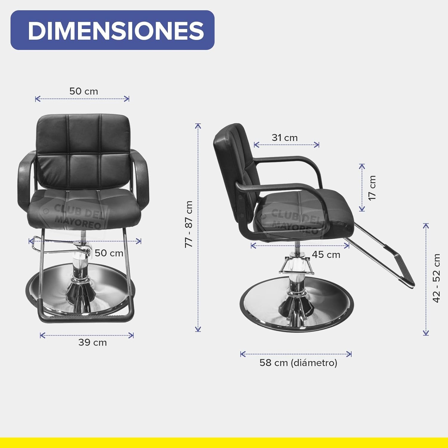 STUDIO CALANDRIA & LIVING Silla Estetica Barber Silla Hidraulica Salon SPA Barberia