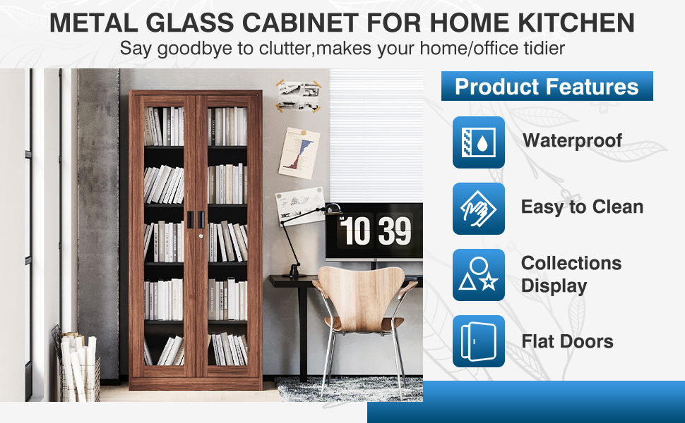 librer&iacute;a de metal para oficina en casa