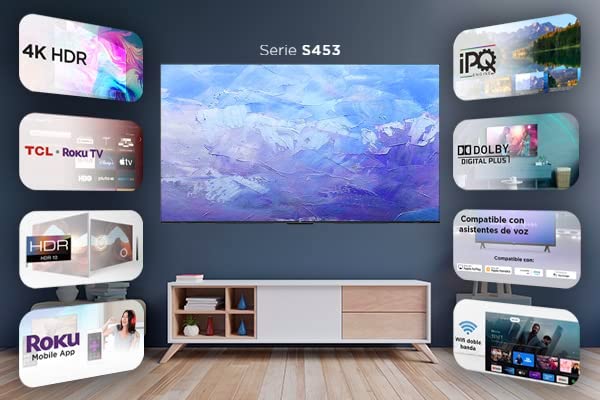 TCL Smart TV Pantalla 65" 4K UHD TV Sonido Dolby Mod 65S453 Compatible con Alexa