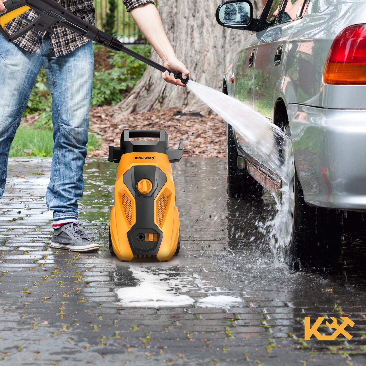 Hidrolavadora Eléctrica Portatil 2000 Psi 1600w + Accesorios Kingsman HIDROKING2000