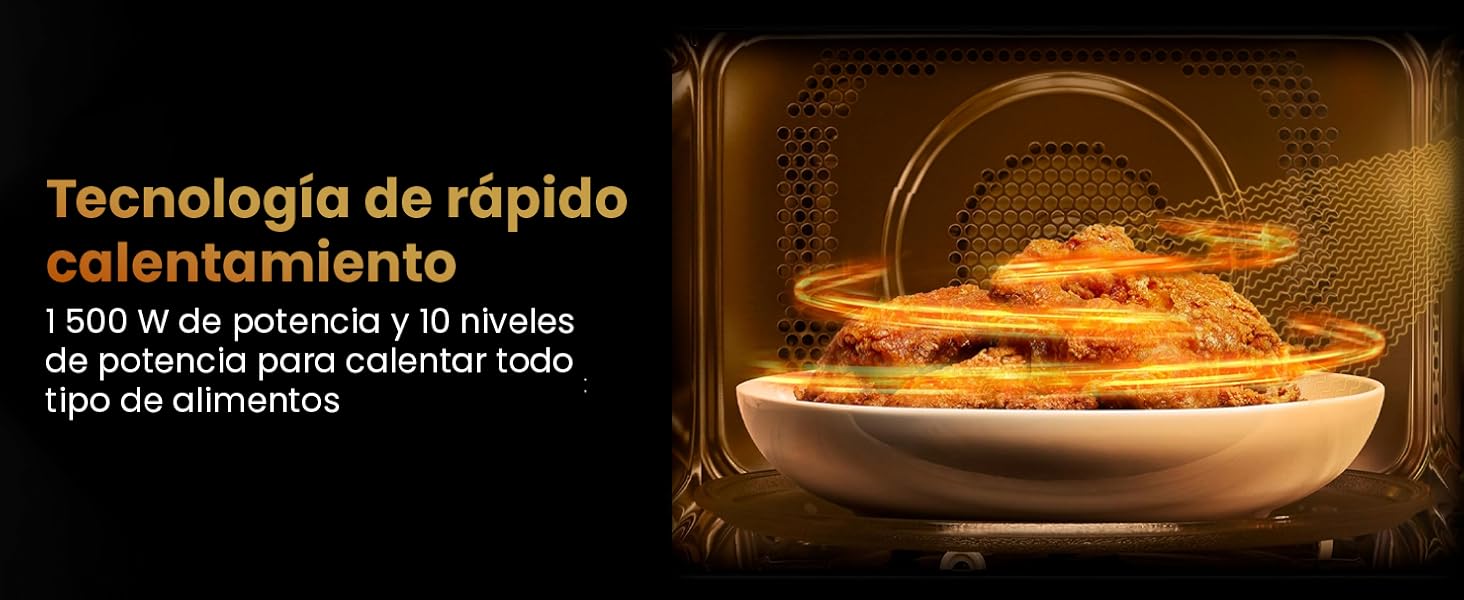 Chefman , horno de microondas, calentamienrto, comida rapida, comida caleinte, microwave