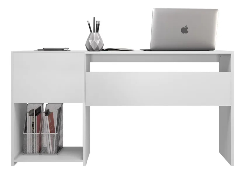 Escritorio Notável Móveis Mesa office 2 gavetas mdp de 1210mm x 760mm x 410mm blanco Mate