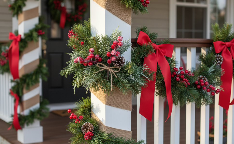 Bayas de Pino Artificiales para Decoraciones de Arboles de Navidad