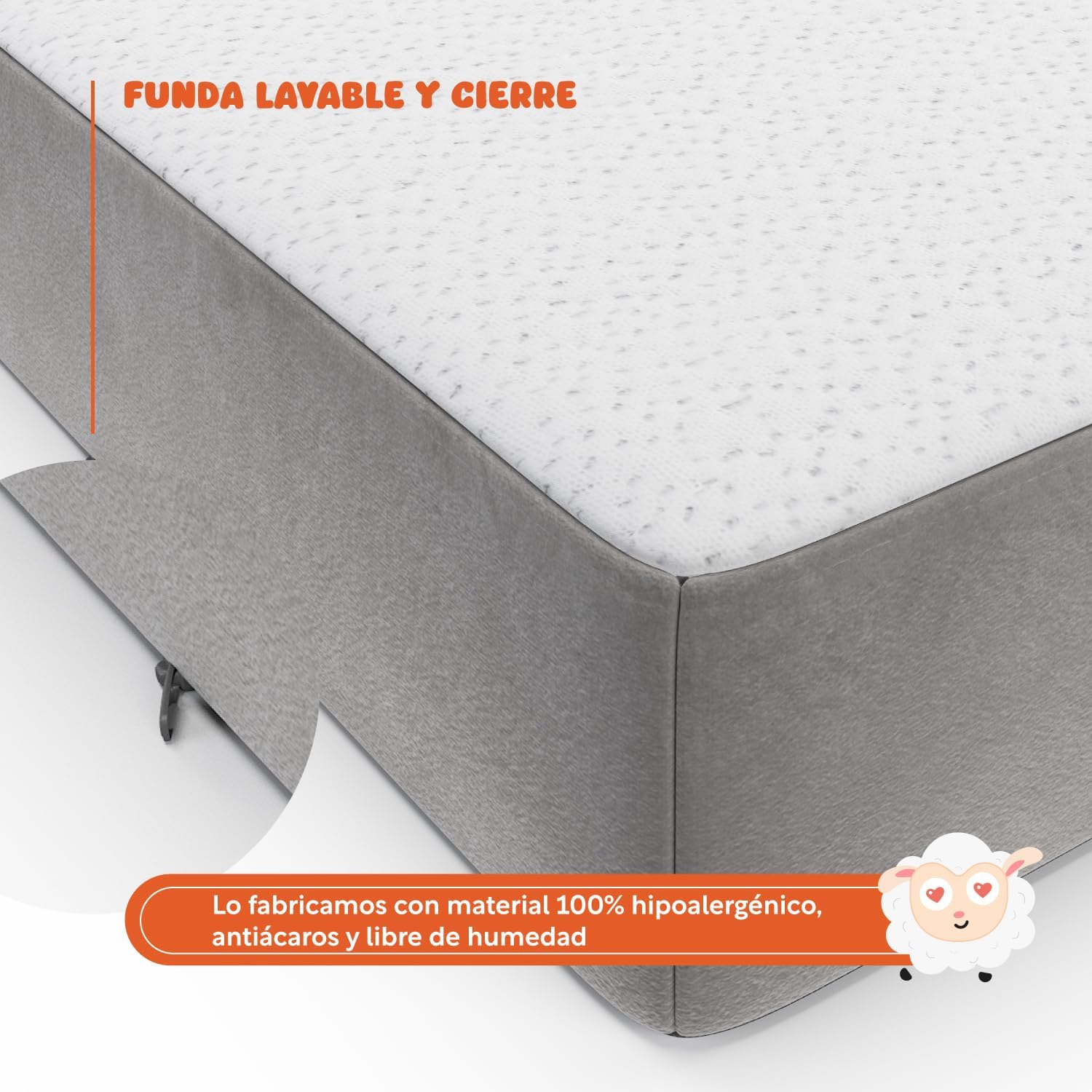COLORDREAMS | Sofá Cama Matrimonial Plegable – Sillón Multifunción 3 En 1 – Relleno De Espuma – Funda Lavable – Hipoalergénico – Gris