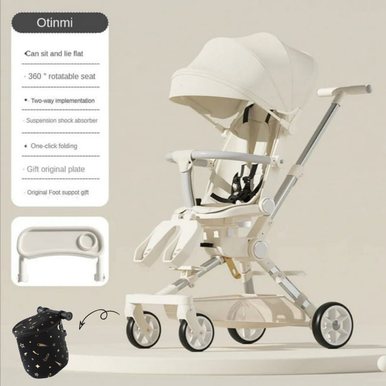 Cochecito de bebé cochecito de cuatro ruedas cochecito de bebé ligero bidireccional carrito para niños Cochecito de bebé con comodidad para bebé ShopWise Round