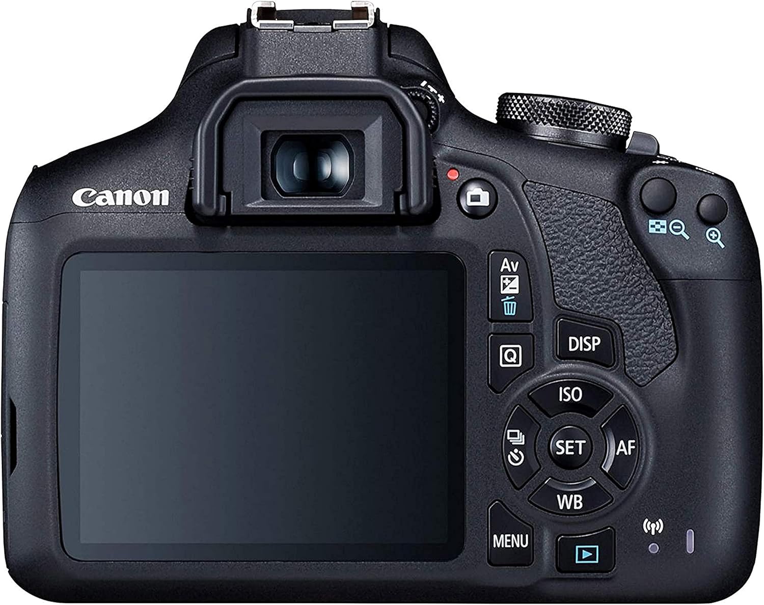 Canon EOS 2000D (Rebel T7) Paquete de cámara réflex digital con lente de 18-55 mm | Wi-Fi incorporado, sensor CMOS de 24.1 MP | Procesador de imagen DIGIC 4+ y videos Full HD + memoria de 64 GB (17