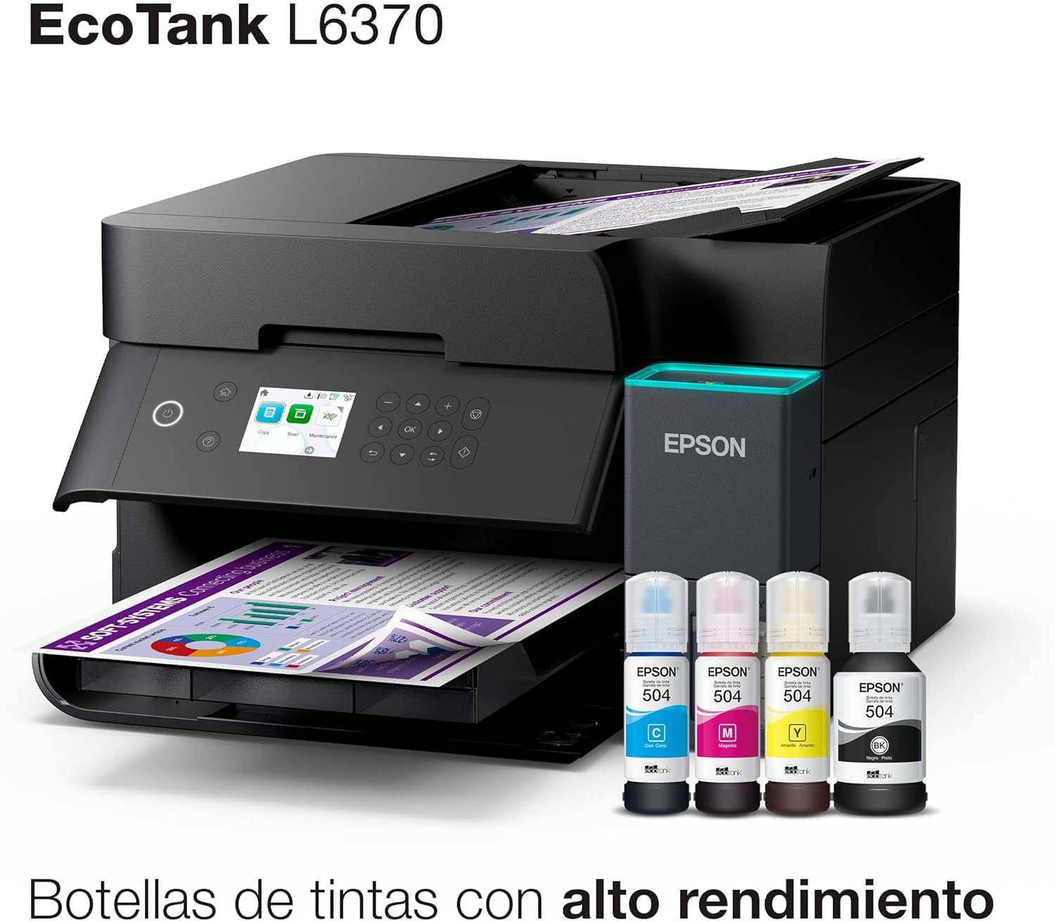 Epson Impresora Multifuncional a Color Inalámbrica con Sistema de Tanque de Tinta EcoTank L6370