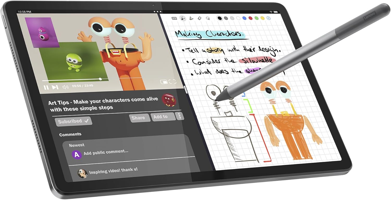 Lenovo Tab M11 | 11" WUXGA MediaTek Helio G88 8GB RAM 128GB | 4 Speakers Dolby Atmos, Cámara 8.0MP Frontal 8.0MP | Android 13, Incluye Folio Case Tab Pen Plus