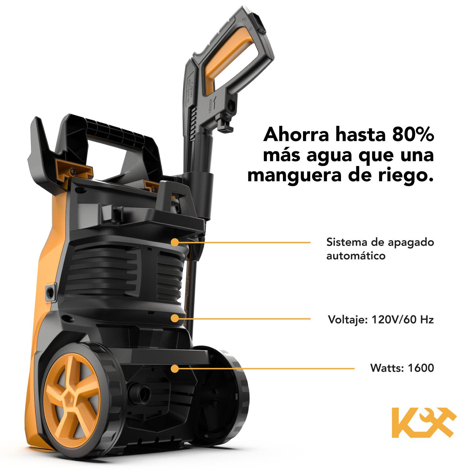 Hidrolavadora Eléctrica Portatil 2000 Psi 1600w + Accesorios Kingsman HIDROKING2000