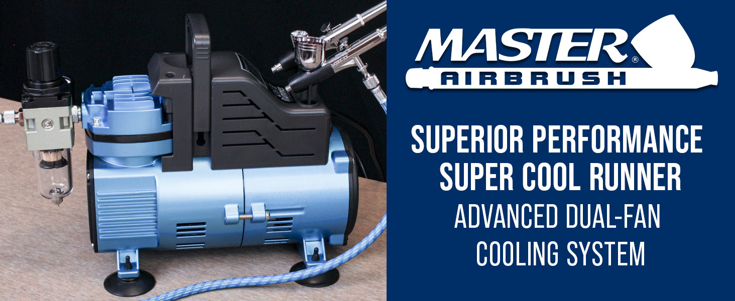 Master Airbrush Sistema de refrigeración de doble ventilador Super Cool Runner Advance