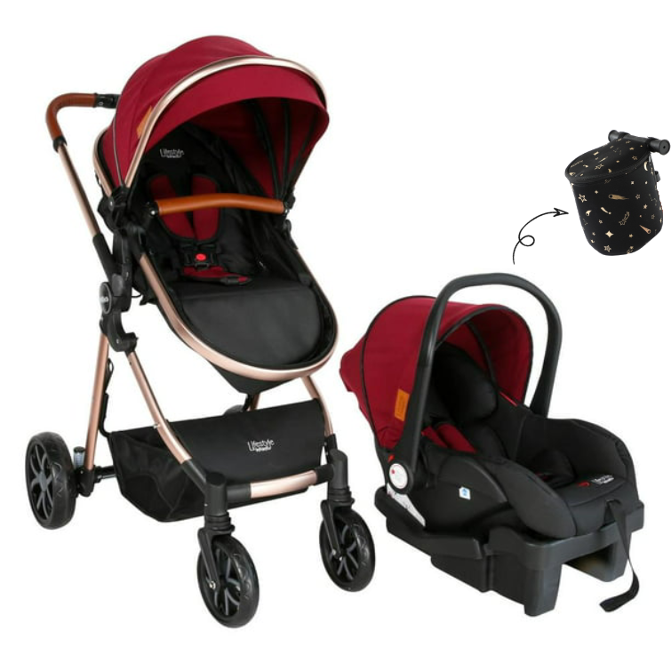 Sistema de Viaje Infanti Sistema de Viaje Infanti Mike De Aluminio Base Para Autoasiento Rojo