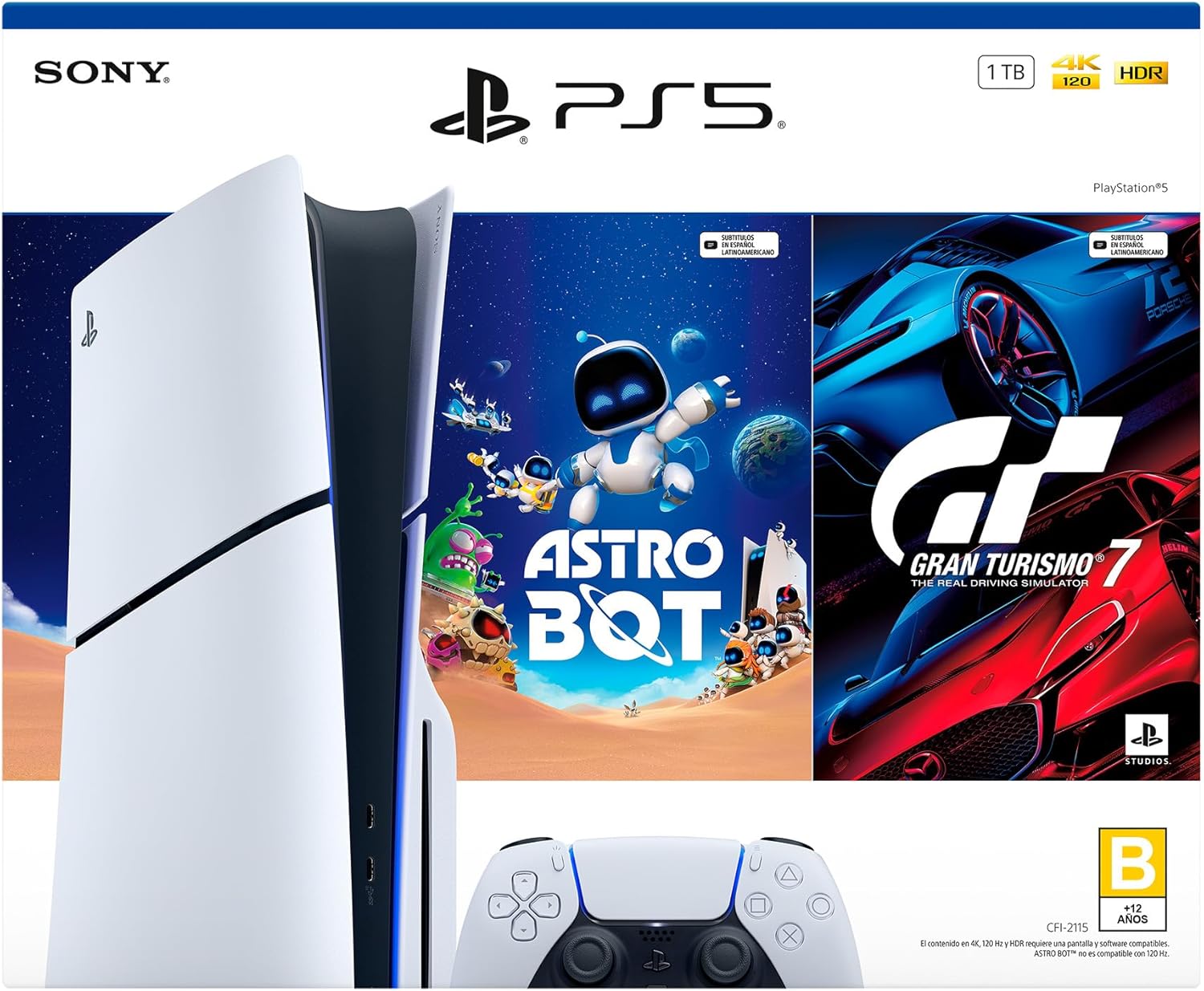 Consola PlayStation 5 de 1 TB: ASTRO BOT y Gran Turismo 7, Modelo PS5STA-ASTRO