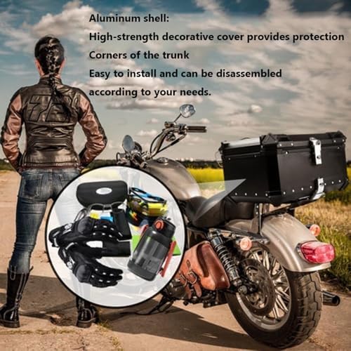Caja Superior de Aluminio para Maletero de Motocicleta, 25 L, 30 L, 36 L, 45 L, 55 L, 65 L, Caja Superior Universal para Motocicleta, Funda para portaequipajes para Casco, Caja Trasera para