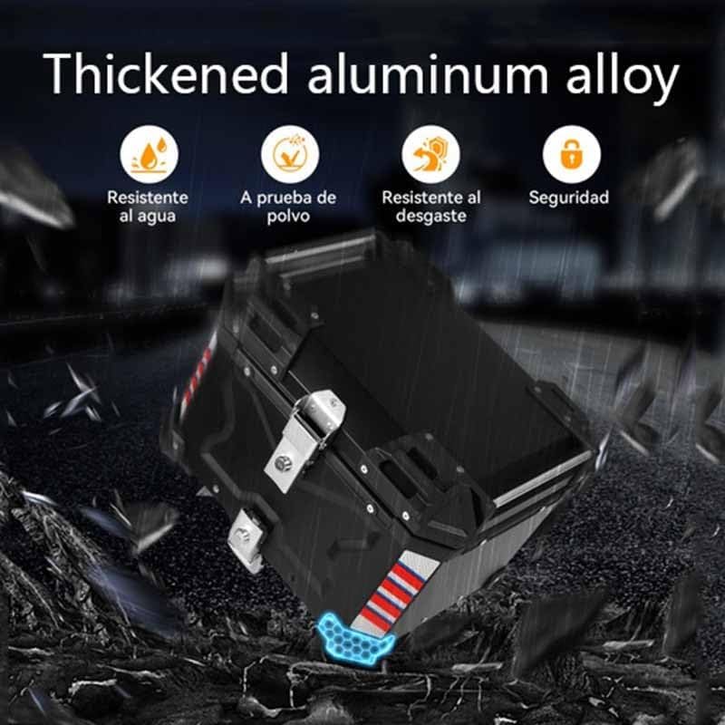 Caja Superior de Aluminio para Maletero de Motocicleta, 25 L, 30 L, 36 L, 45 L, 55 L, 65 L, Caja Superior Universal para Motocicleta, Funda para portaequipajes para Casco, Caja Trasera para