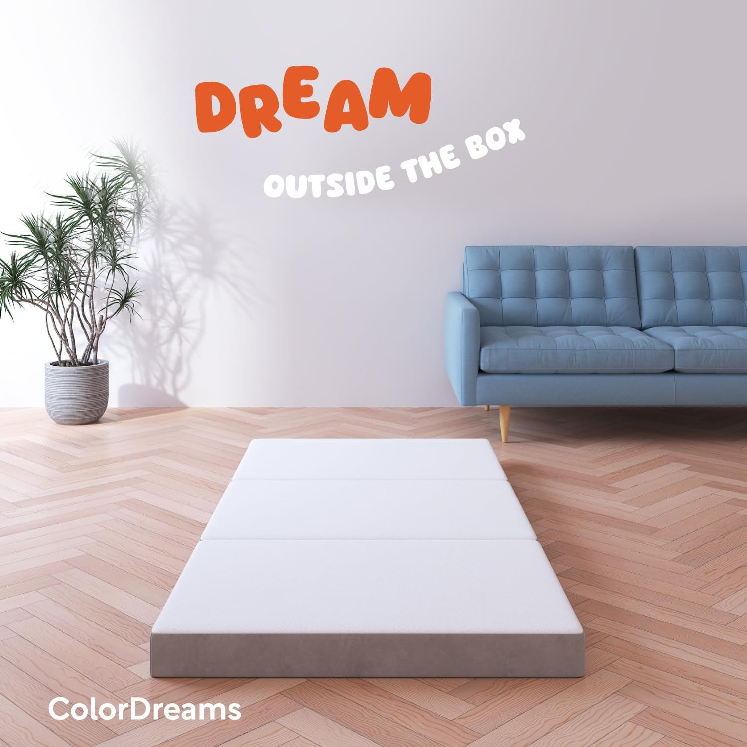 COLORDREAMS | Sofá Cama Matrimonial Plegable – Sillón Multifunción 3 En 1 – Relleno De Espuma – Funda Lavable – Hipoalergénico – Gris