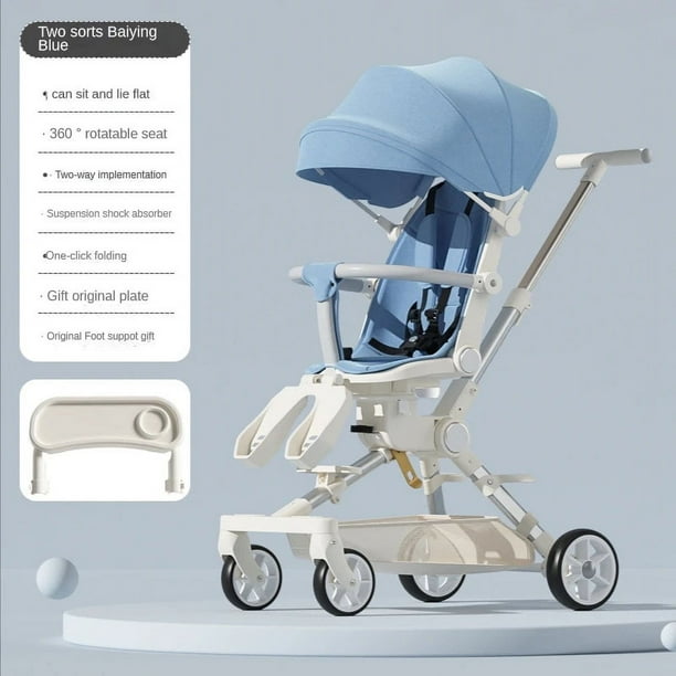 Cochecito de bebé cochecito de cuatro ruedas cochecito de bebé ligero bidireccional carrito para niños Cochecito de bebé con comodidad para bebé ShopWise Round
