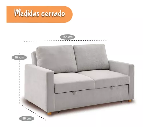 Sillón Sala Sofacama Matrimonial Comodo Moderno Minimalista