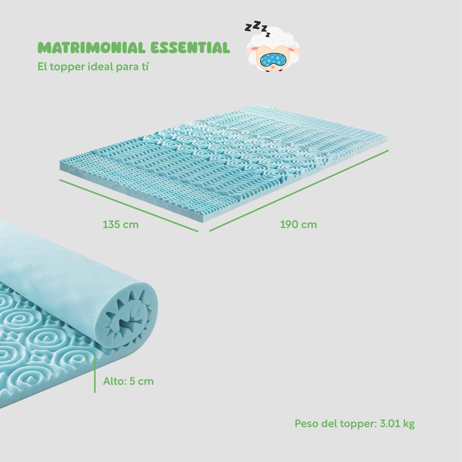 COLORDREAMS | Sofá Cama Matrimonial Plegable – Sillón Multifunción 3 En 1 – Relleno De Espuma – Funda Lavable – Hipoalergénico – Gris