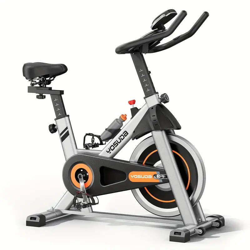 Bicicleta estática YOSUDA con capacidad de peso de 300 libras - Entrenador de ciclismo de interior con pantalla digital y modelado corporal para el hogar, gimnasio - Diseño que ahorra espacio y asiento cómodo