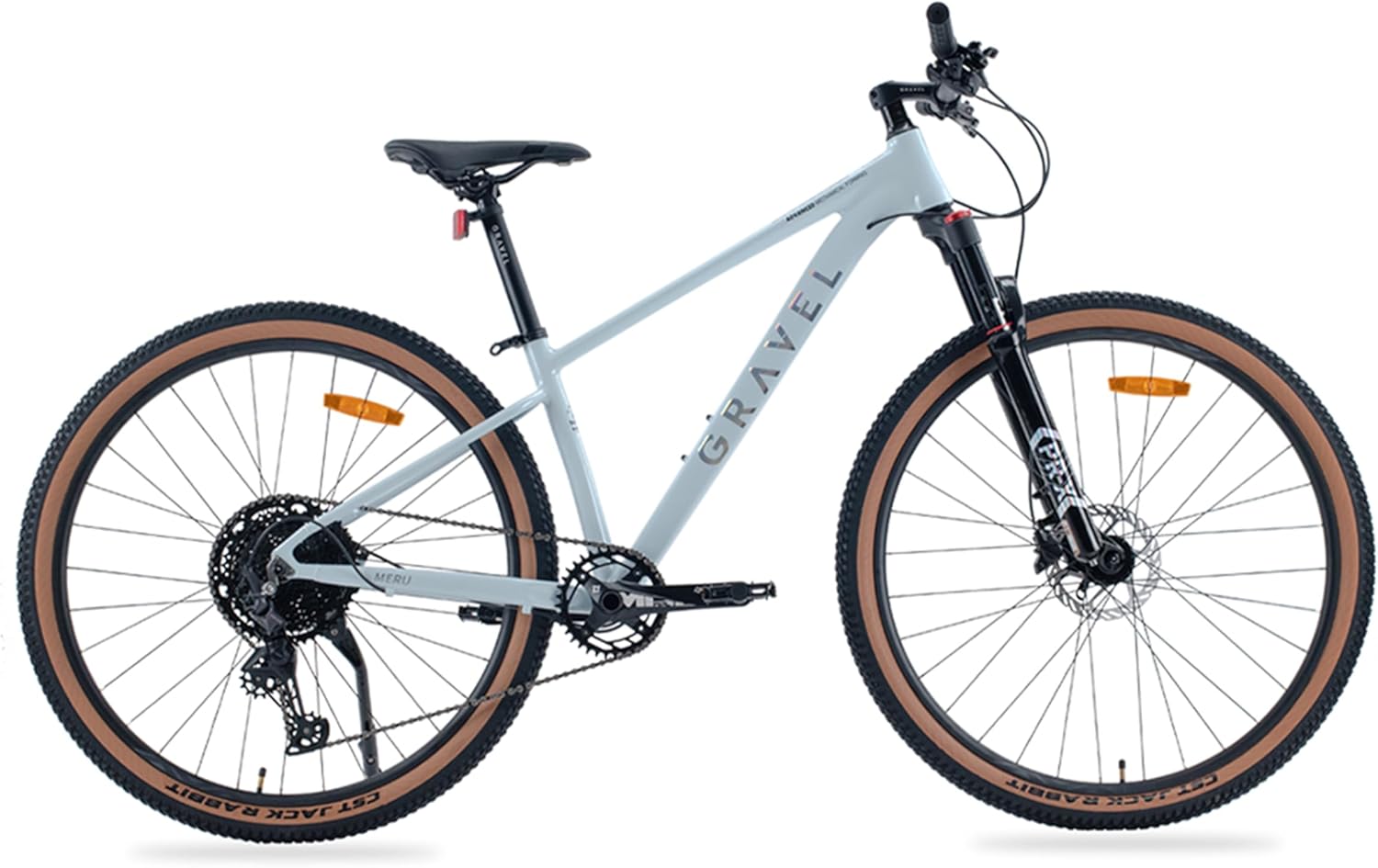 GRAVEL | Bicicleta de Montaña Meru Bicicleta Rodada 29 Blanca | Cuadro Aluminio 6061 | Cambios Shimano DEORE M6100 | Cassette 11-52T 12 Velocidades | Bici con Frenos Hidráulicos Shimano